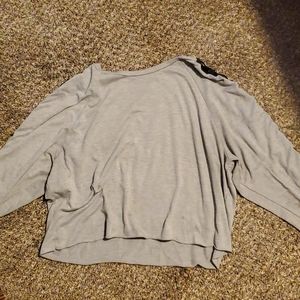 Hot Topic Large Grey Long Sleeves Crop